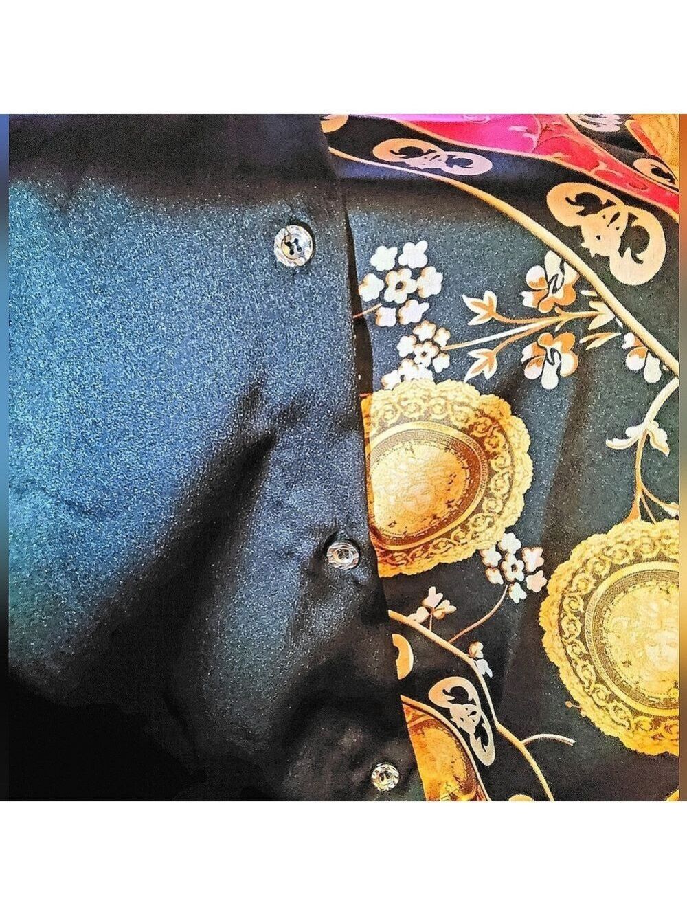 "JULIANA" DESIGNER PLUS SIZE XXXL COLOUR BLOCK PAISLEY CHAIN PRINT - Picture 8 of 10